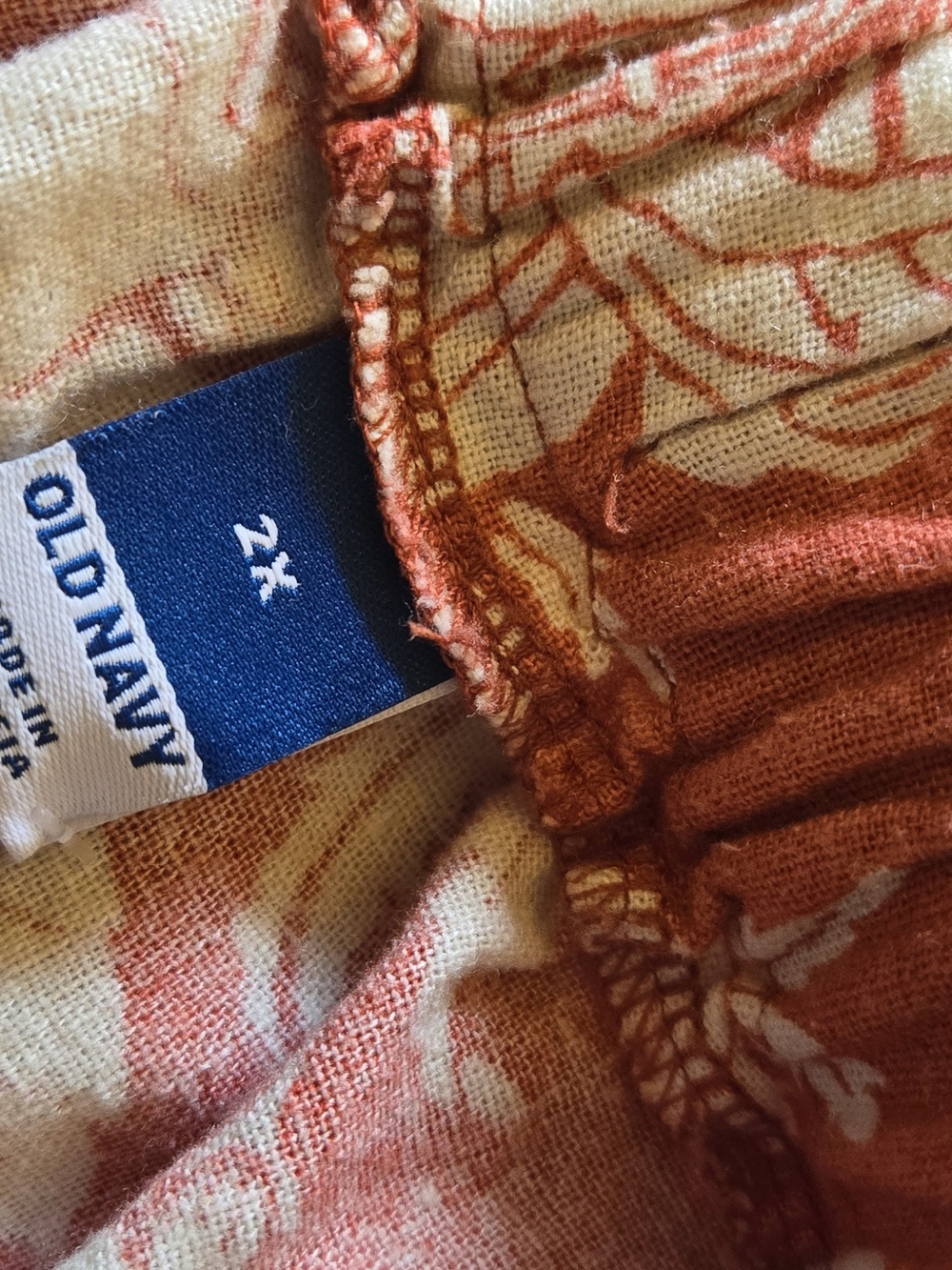 Old Navy Coral Maxi Skirt And Crop Top with White Floral Print - Picture 4 of 4